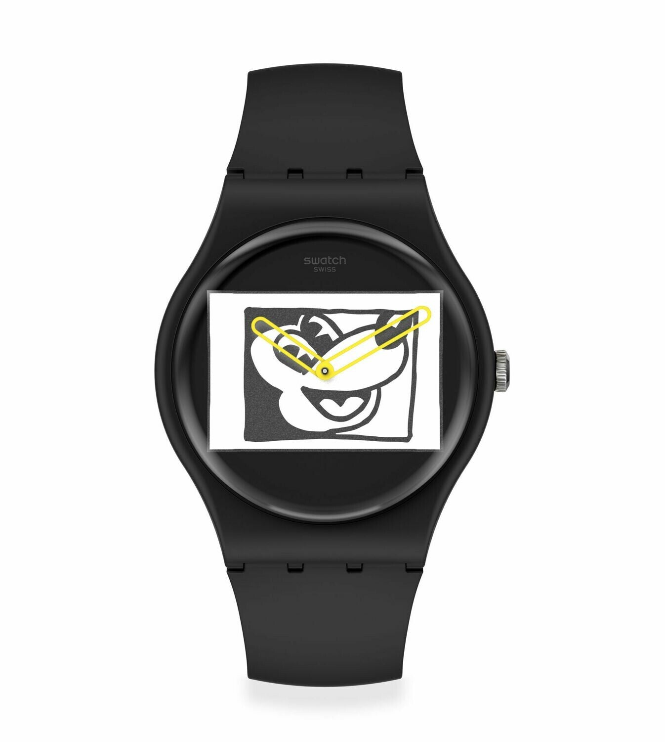 Swatch Mickey Blanc Sur Noir 41mm
