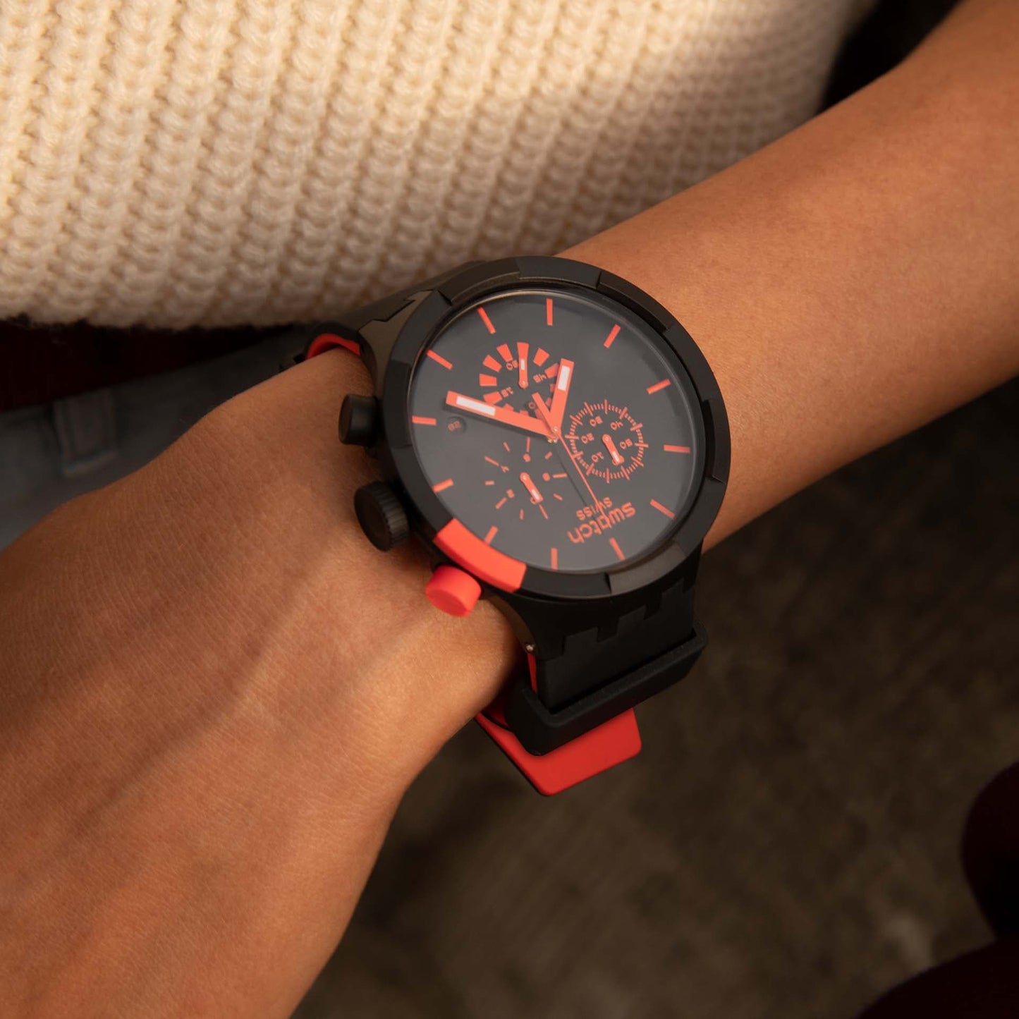 Swatch Checkpoint Red 47mm
