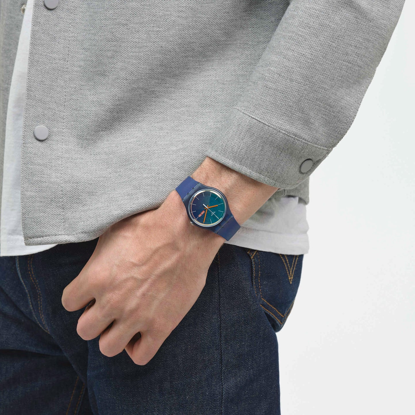 Swatch Fade to Teal 41mm