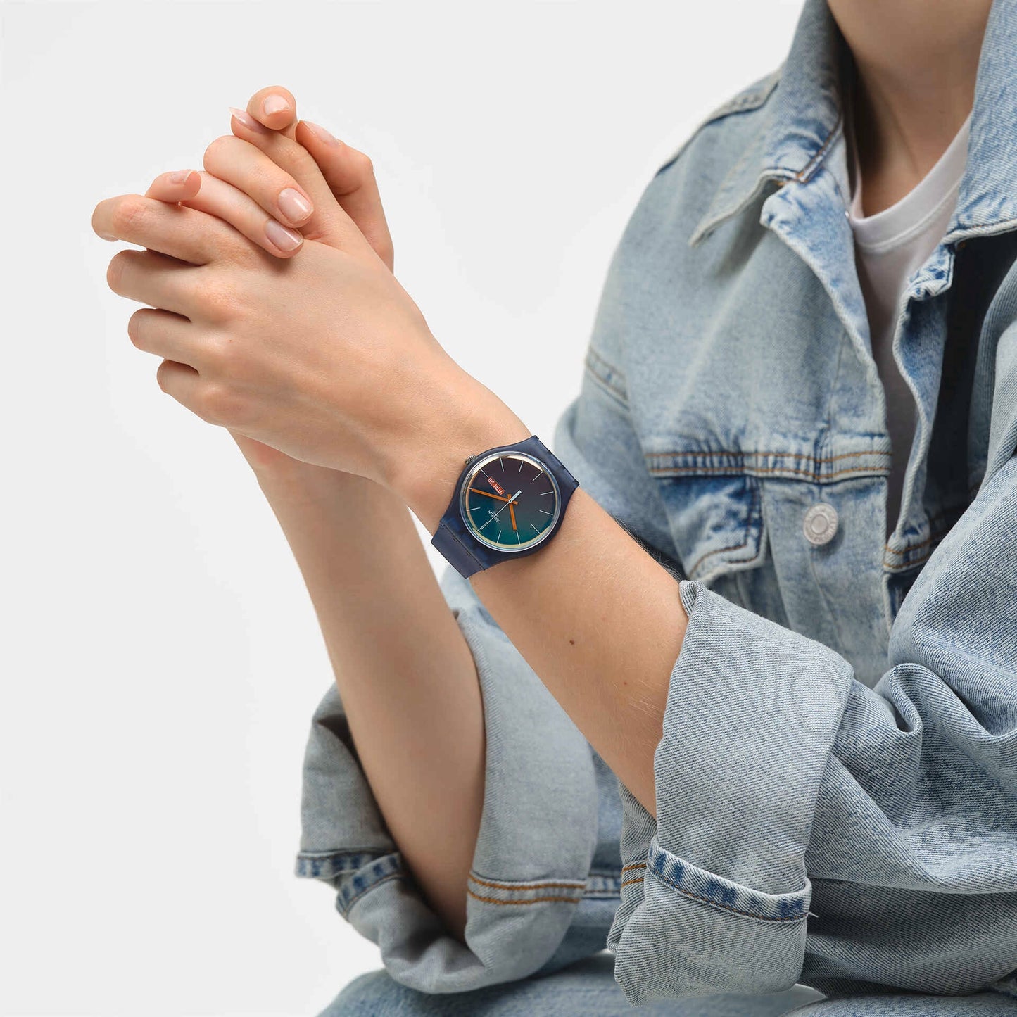 Swatch Fade to Teal 41mm