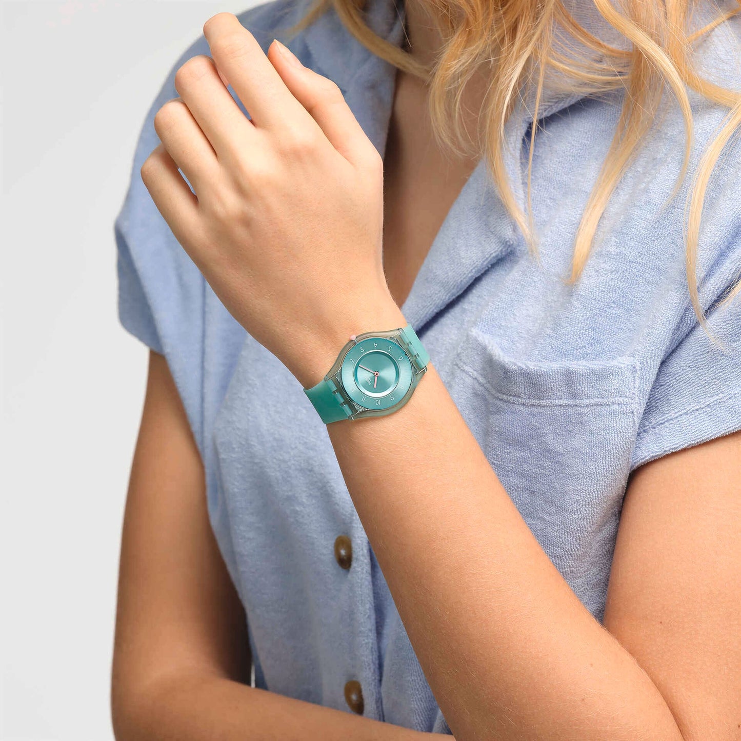 Swatch Pastelicious Teal 34mm
