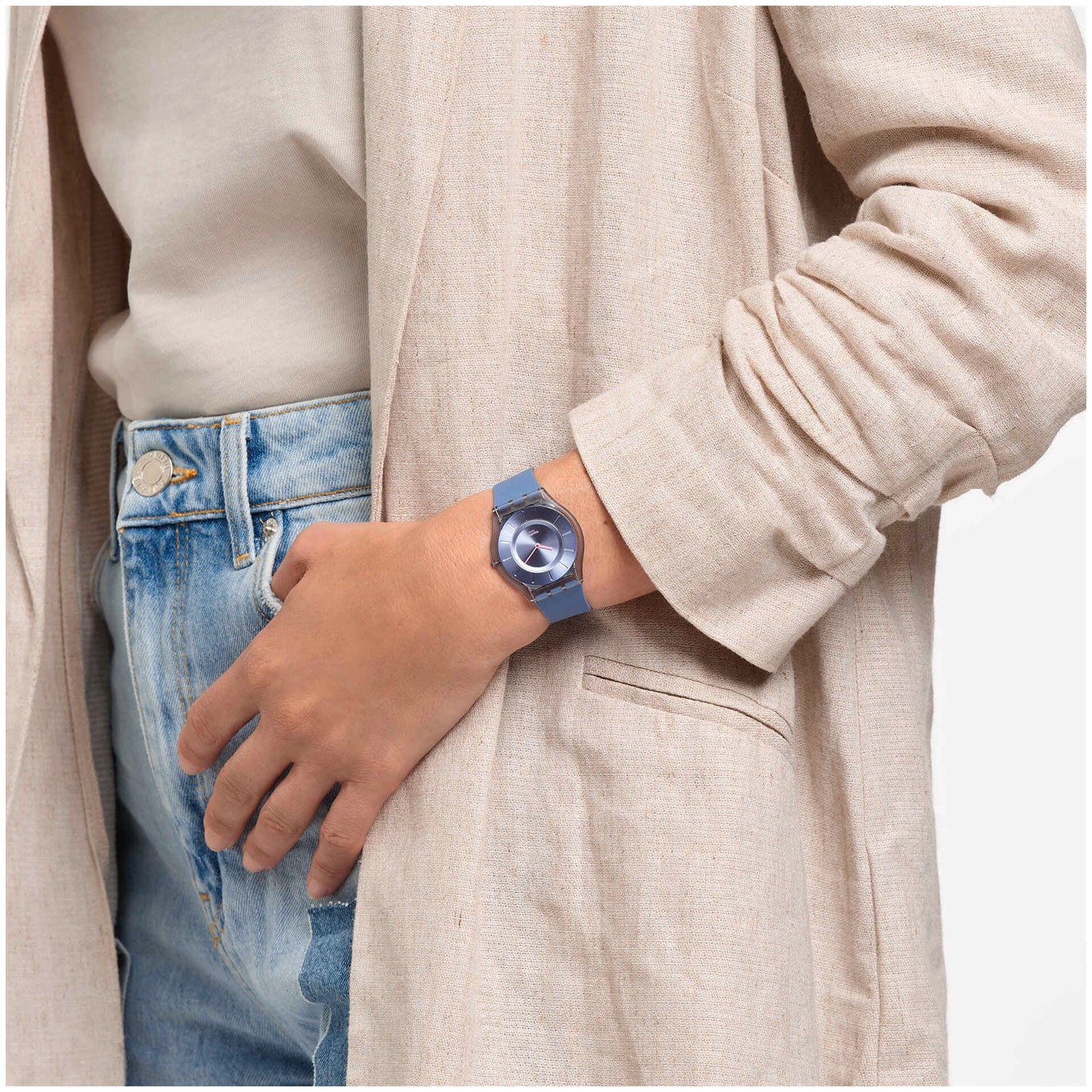 Swatch Denim Blue 34mm